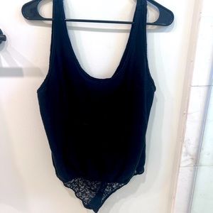 Free people black tank bodysuit. Size XS